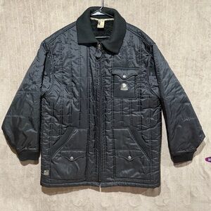 Vintage Y2K State Property Black Quilted Jacket Coat Fleece Men's XL Hip Hop Rap